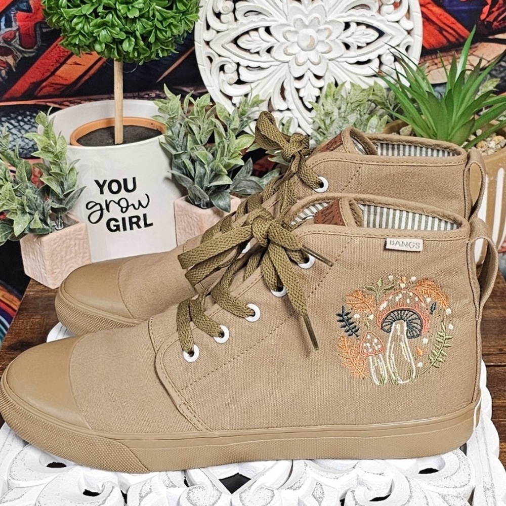 BANGS | MUSHROOM MEADOW VEGAN CANVAS HIGH-TOPS - Picture 7 of 14